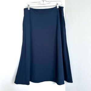 NWT Kit and Ace Front of A-Line Skirt Ponte Knit Navy Blue Midi Length Stretch